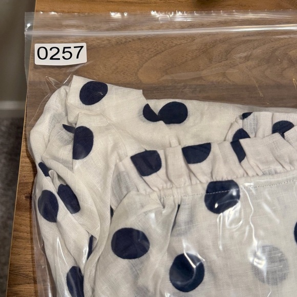 Maeve Anthropologie NWT Small Audie Linen Puff-Sleeve Blouse Cottagecore Boho - Picture 8 of 8